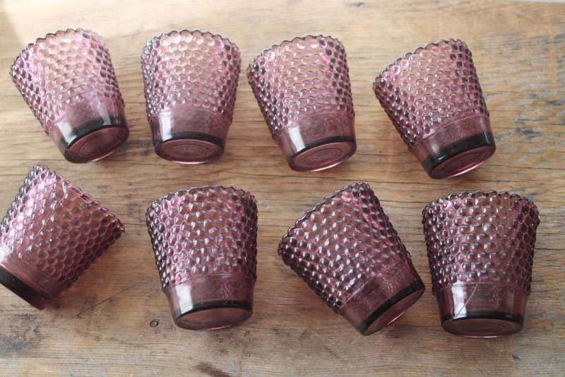 photo of vintage hobnail amethyst glass votive candle holders set of 8, Home Interiors Homeco Taiwan  #3