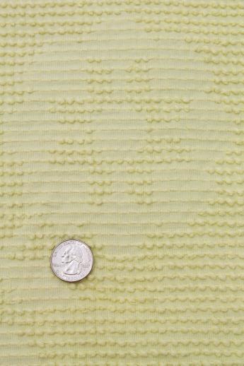 photo of vintage hobnail chenille bedspread, sun yellow cotton candlewick type spread, Bates? #4
