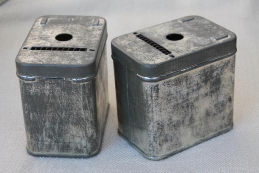 photo of vintage home budget bank, slotted metal money box, industrial style #8