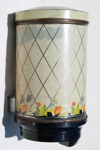 photo of vintage hoosier kitchen cabinet dispenser can, coffee canister or flour bin #1