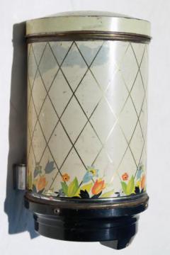 catalog photo of vintage hoosier kitchen cabinet dispenser can, coffee canister or flour bin