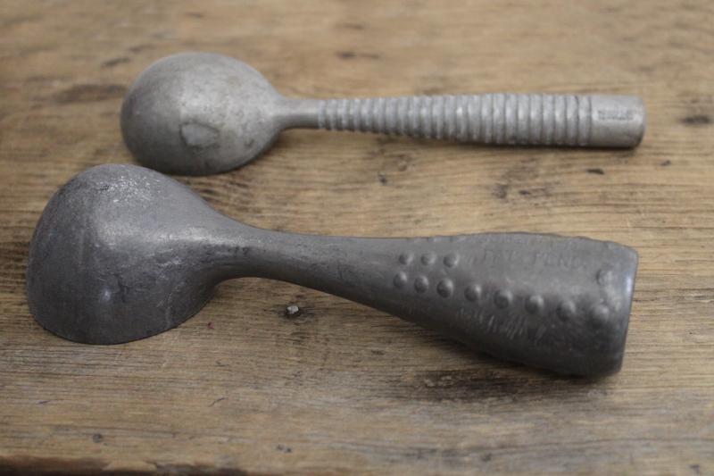 photo of vintage ice cream scoops, sturdy all metal aluminum made for ice cream parlor #2