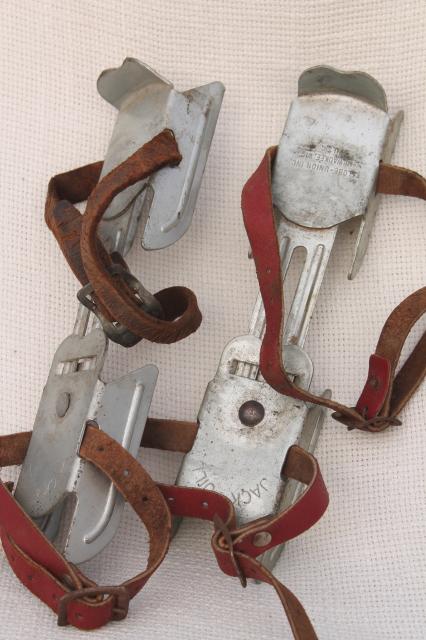 photo of vintage ice skates, double blade beginner's training safety skates for children #3