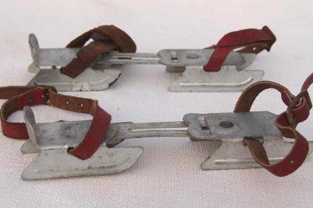 photo of vintage ice skates, double blade beginner's training safety skates for children #4