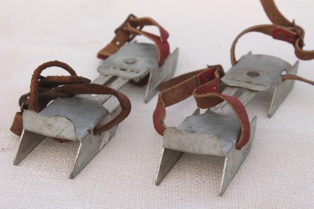 photo of vintage ice skates, double blade beginner's training safety skates for children #5