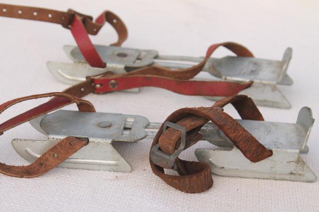 photo of vintage ice skates, double blade beginner's training safety skates for children #6