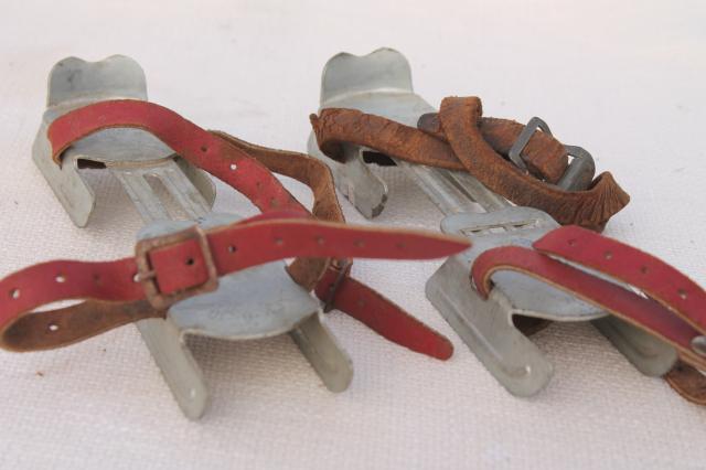 photo of vintage ice skates, double blade beginner's training safety skates for children #7