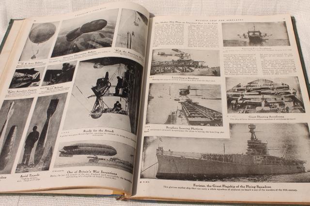 photo of vintage illustrated history of the Great War, 1919 book published by Woman's Weekly, WWI maps & photo #2