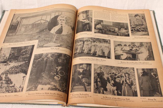 photo of vintage illustrated history of the Great War, 1919 book published by Woman's Weekly, WWI maps & photo #3