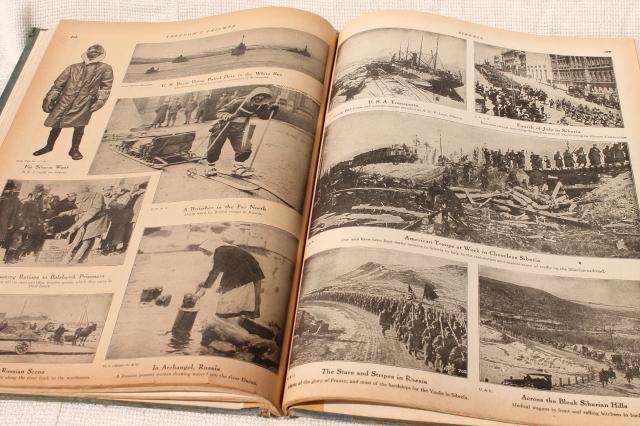 photo of vintage illustrated history of the Great War, 1919 book published by Woman's Weekly, WWI maps & photo #5