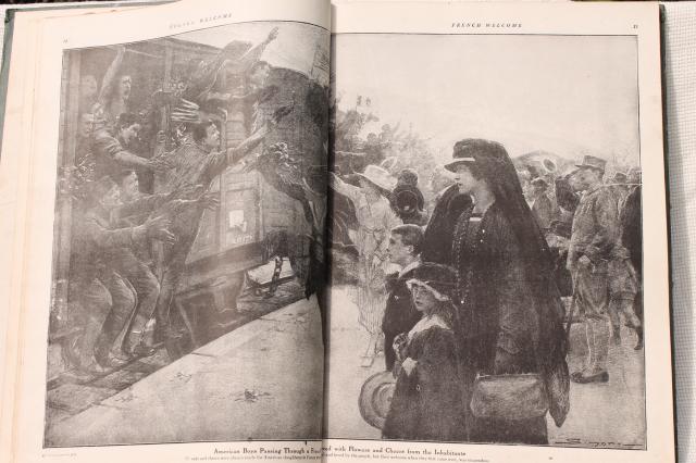 photo of vintage illustrated history of the Great War, 1919 book published by Woman's Weekly, WWI maps & photo #10