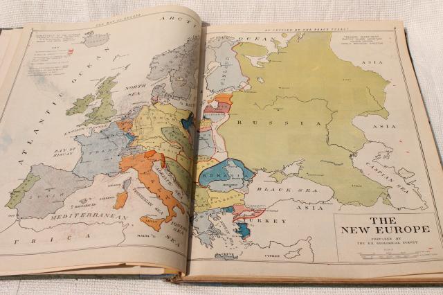 photo of vintage illustrated history of the Great War, 1919 book published by Woman's Weekly, WWI maps & photo #11