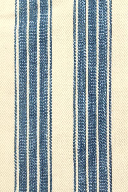 photo of vintage indigo blue striped ticking tick bed rolls, grubby rustic primitive country  #14