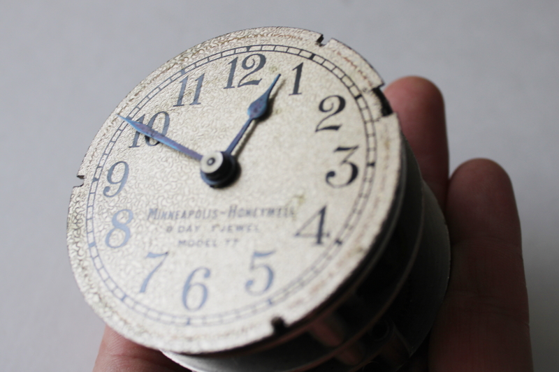 photo of vintage industrial brass clock gears antique Minneapolis Honeywell thermostat for parts #7