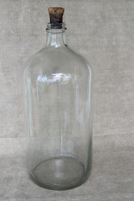 photo of vintage industrial lab glass, huge pharmacy chemical bottle Duraglas gallon jar #1