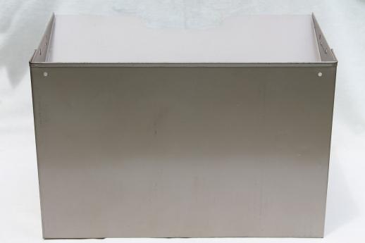 photo of vintage industrial steel desk top paper sorting tray, legal size office file organizer #4