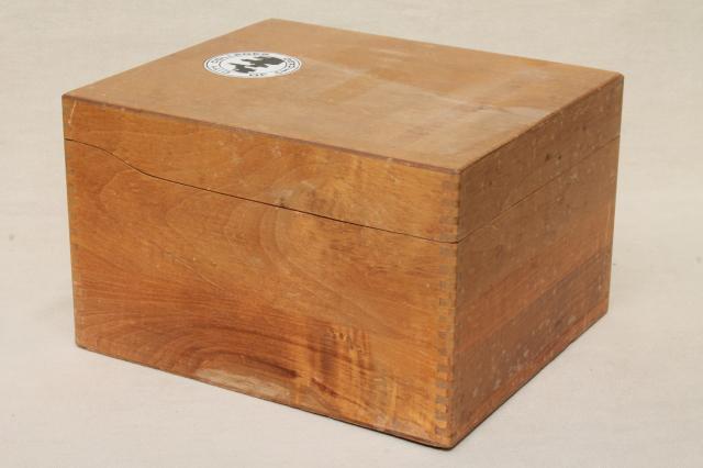 photo of vintage industrial style oak file boxes, old school library desk index card files #7