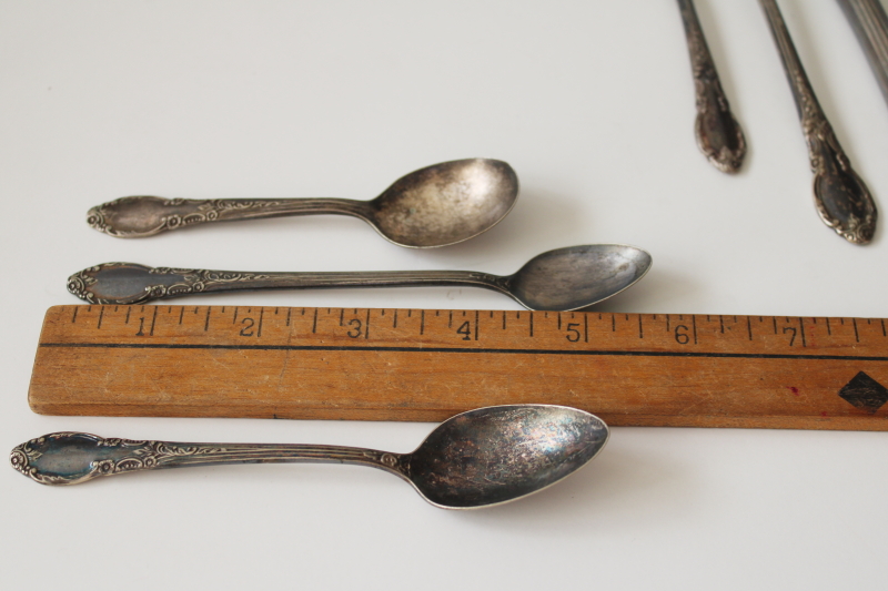photo of vintage infant, baby, youth set flatware Enchantment Londontown 1881 Rogers silver plate #5