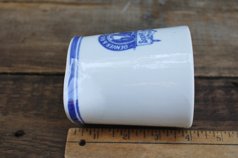 photo of vintage ironstone china creamer, Denver & Rio Grande Railroad Scenic Line of the World  #6