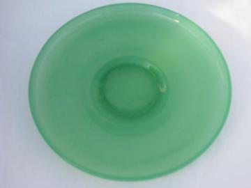 catalog photo of vintage jade green art glass centerpiece bowl