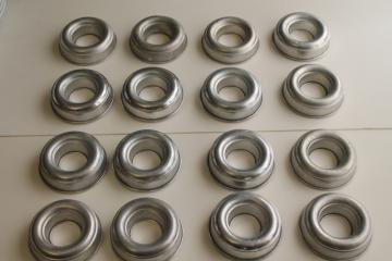 vintage jello molds, lot of 16 individual ring mold food molds or tiny cake pans