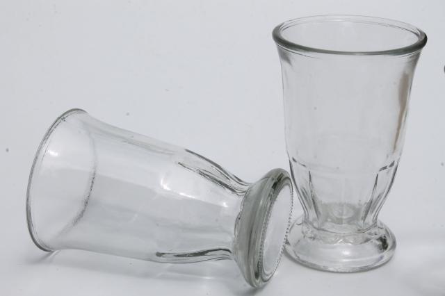 photo of vintage jelly jar glasses, footed tumblers for tiny parfaits or drinking glasses #4