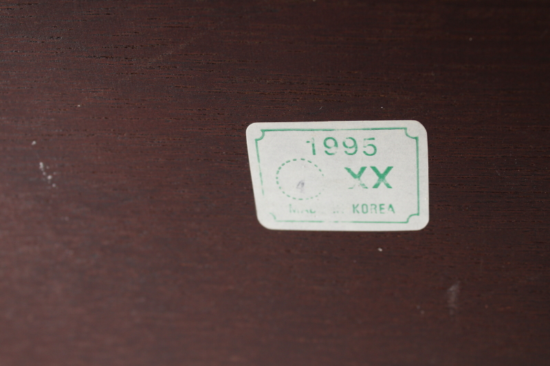 photo of vintage jewelry chest, velvet lined box w/ ring tray colonial style tea caddy design #2