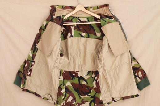 photo of vintage jungle camo jacket, camouflage cotton field coat w/ metal zipper #4