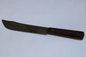 catalog photo of vintage kitchen butcher knife Oshkosh Sausage Emil Reichow advertising 1940s or 50s 