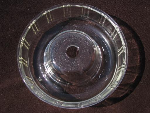 photo of vintage kitchen glass ring molds for jello or baking, Glasbake Queen Anne #4