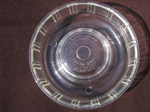 photo of vintage kitchen glass ring molds for jello or baking, Glasbake Queen Anne #7