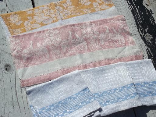 photo of vintage kitchen linens lot, 75+ pcs feedsack dish towels, tablecloths etc. #3