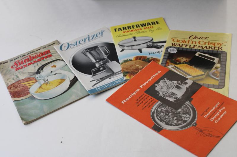 photo of vintage kitchen small appliance recipe booklets, 50s 60s 70s advertising cookbooks #1