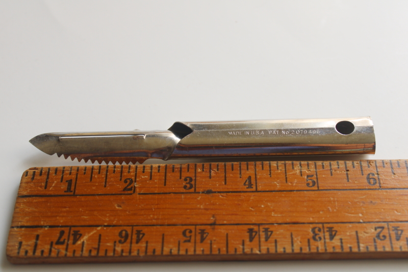 photo of vintage kitchen tool vegetable or potato peeler Real A Peel 1930s patent date  #2