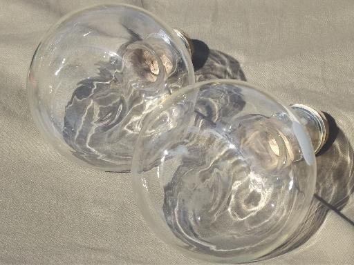 photo of vintage lab glass flask bottles, large Pyrex chemical beakers w/ corks #3