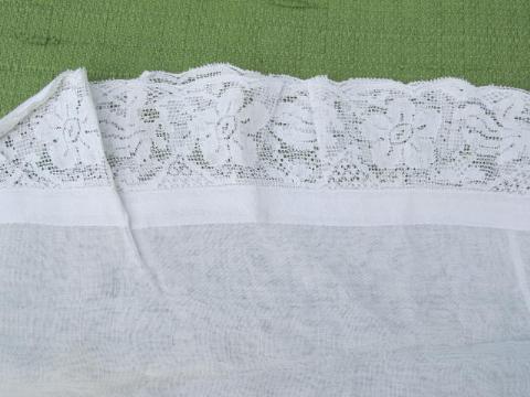 photo of vintage lace edged sheer cotton baby pillow cover for boudoir bolster #2