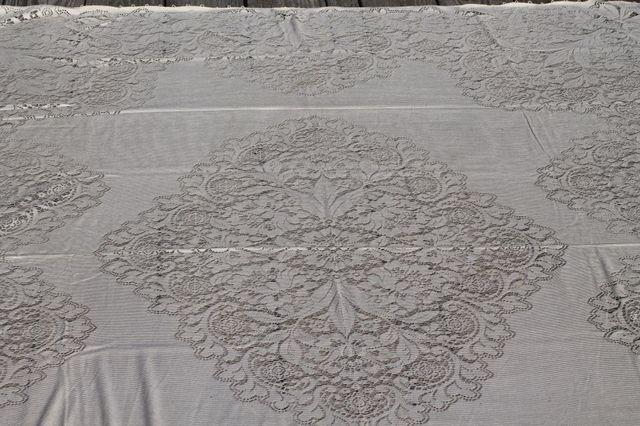 photo of vintage lace tablecloth in original box, shabby cottage chic romantic bohemian style #3