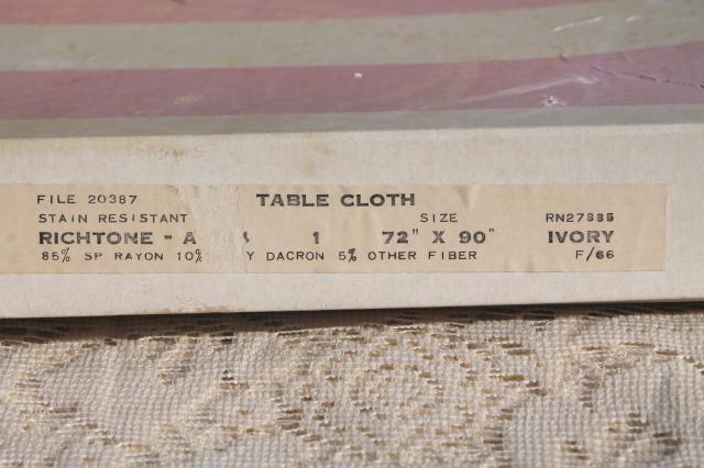 photo of vintage lace tablecloth in original box, shabby cottage chic romantic bohemian style #7