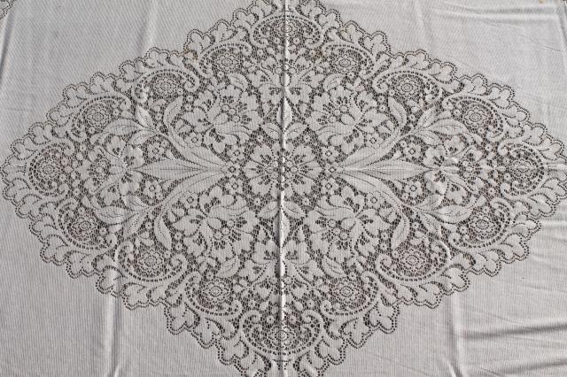 photo of vintage lace tablecloth in original box, shabby cottage chic romantic bohemian style #8