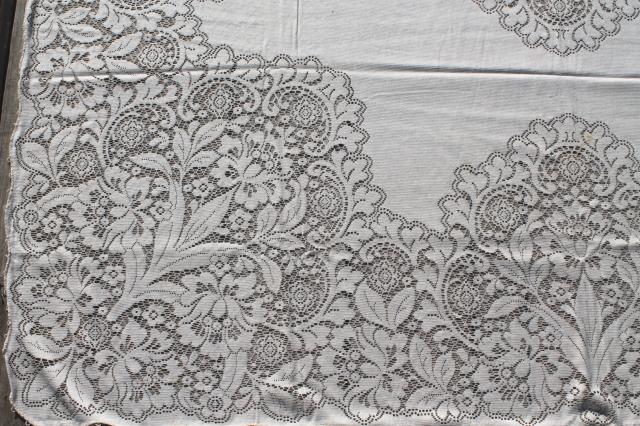 photo of vintage lace tablecloth in original box, shabby cottage chic romantic bohemian style #9