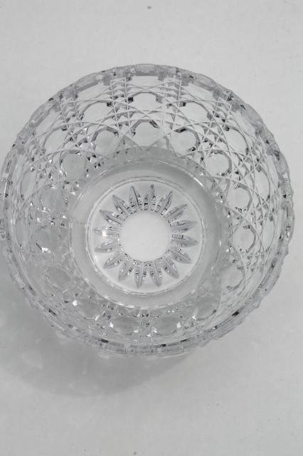 photo of vintage lead crystal bowls, bleikristall button cut Tritschler Winterhalder W Germany #4