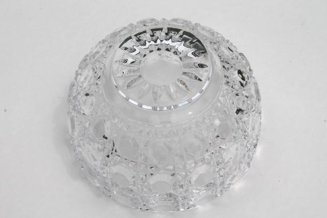 photo of vintage lead crystal bowls, bleikristall button cut Tritschler Winterhalder W Germany #5