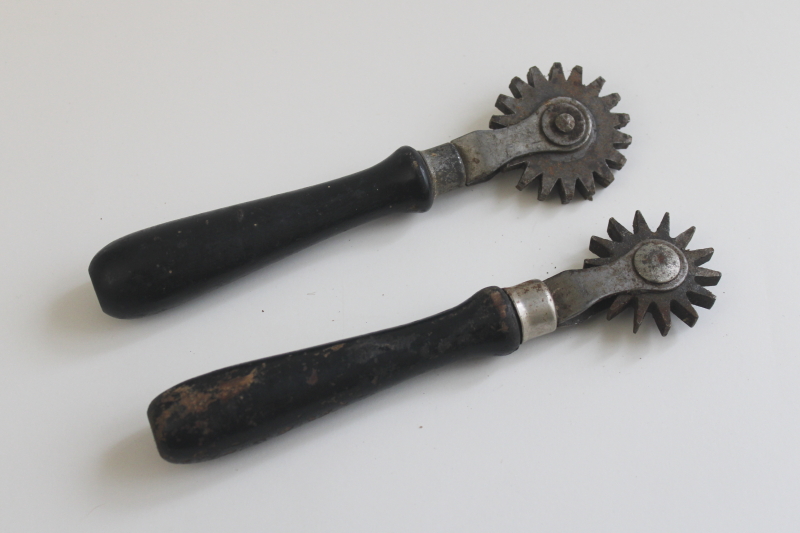 photo of vintage leatherworking tools, cobblers hand tool prickers, leather marking wheels  #1