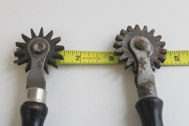 photo of vintage leatherworking tools, cobblers hand tool prickers, leather marking wheels  #7