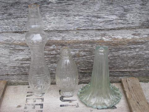 photo of vintage lighting lot, old & antique glass light / lamp / chandelier restoration parts #7