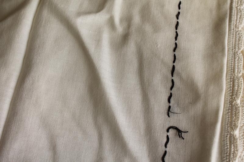 photo of vintage linens lot, cotton table runners w/ embroidery for shabby boho decor or upcycle #7