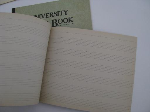 photo of vintage lot for crafts / scrapbooks, lined music staff score paper and old blank books #5