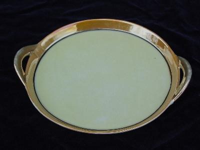 photo of vintage luster hand painted japanese china tray #1