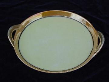 catalog photo of vintage luster hand painted japanese china tray