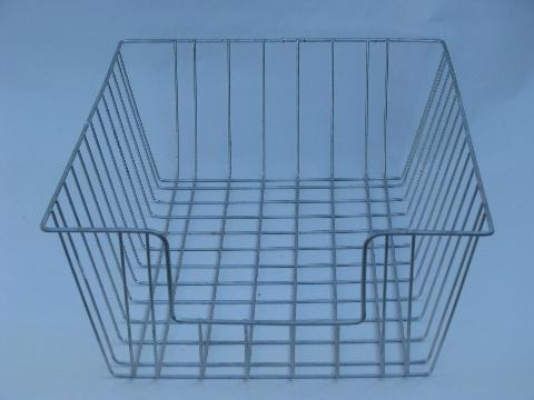 photo of vintage machine-age industrial wire paper trays desk in/out baskets #2